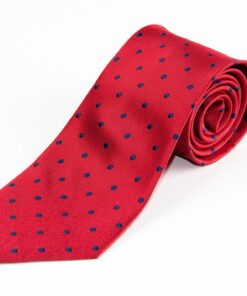 kaklaraištis raudonas taškuotas