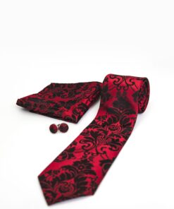 raudonas kaklaraištis rinkinys