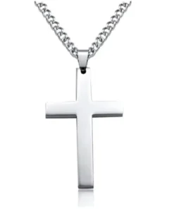 grandinėlė su sidabro spalvos kryželiu